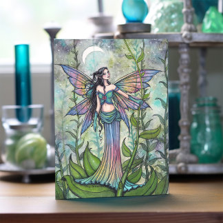 Cartão Jardim Mágico Arte de Fantasia de Fada por Molly H