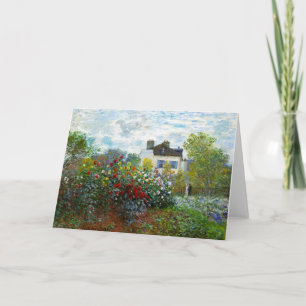 Cartão Jardim romântico de Monet do vintage do casamento