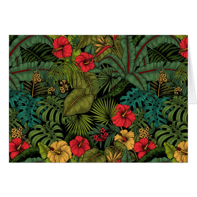 Cartão Jardim tropical (Frente Horizontal)