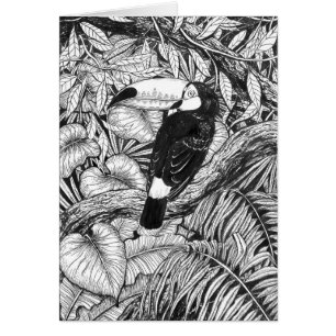 Cartão Jardim tropical tucano