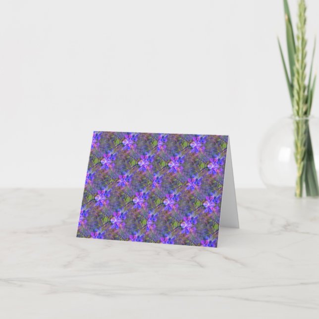 Cartão Jardim violeta... (Frente)