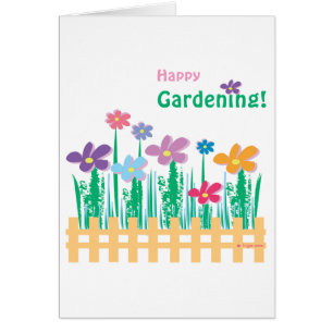 Cartão Jardinagem feliz (flor)
