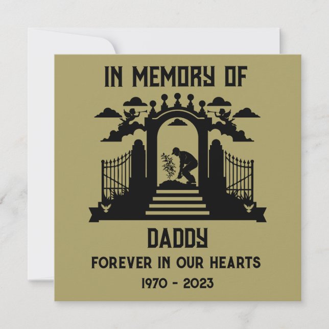 Cartão Jardineiros de Memória Funeral (Frente)