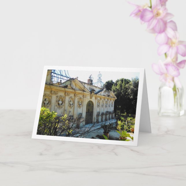 Cartão Jardins da Villa Borghese, Roma, Itália (Orquídea)