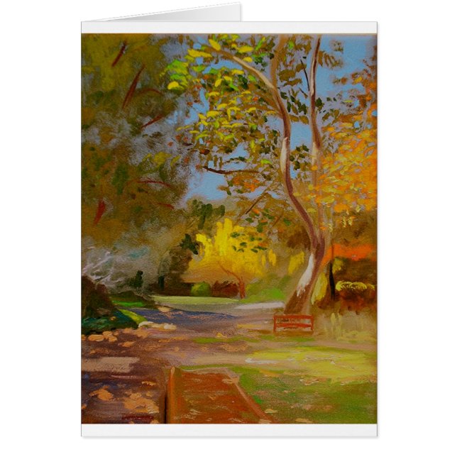 Cartão Jardins de Descanso na queda (Frente)