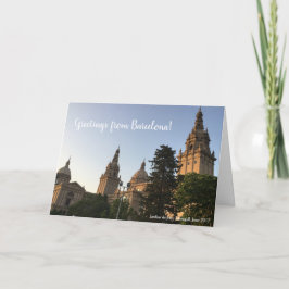 Cartão Jardins de Joan Maragall com costume/ seu texto