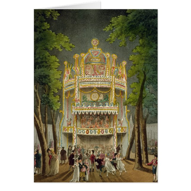 Cartão Jardins de Vauxhall, 1808 (Frente)
