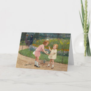 Cartão Jardins do Luxemburgo   Victor Gabriel Gilbert