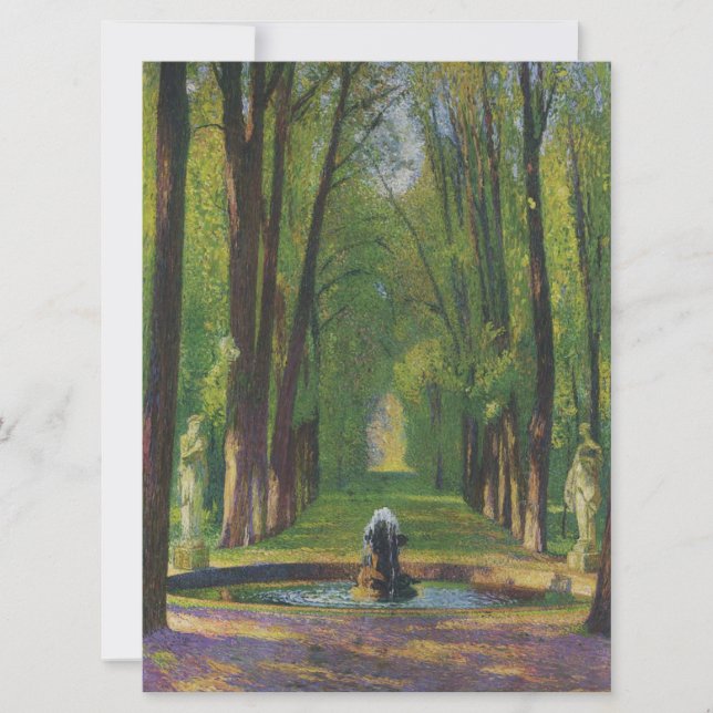 Cartão Jardins do Palácio de Versalhes (França) (Frente)