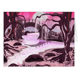 Cartão Jardins Japoneses da Noite