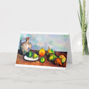 Cartão Jarros e Frutas, Paul Cezanne
