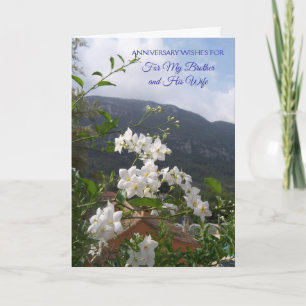 Cartão Jasmine Irmão E Cunhada Aniversário de Casamento P