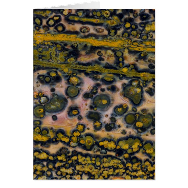 Cartão Jasper Oceano com manchas amarelas (Frente)