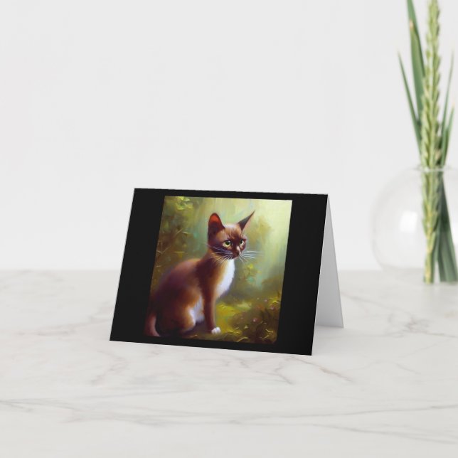 Cartão Javanese Cat (Frente)