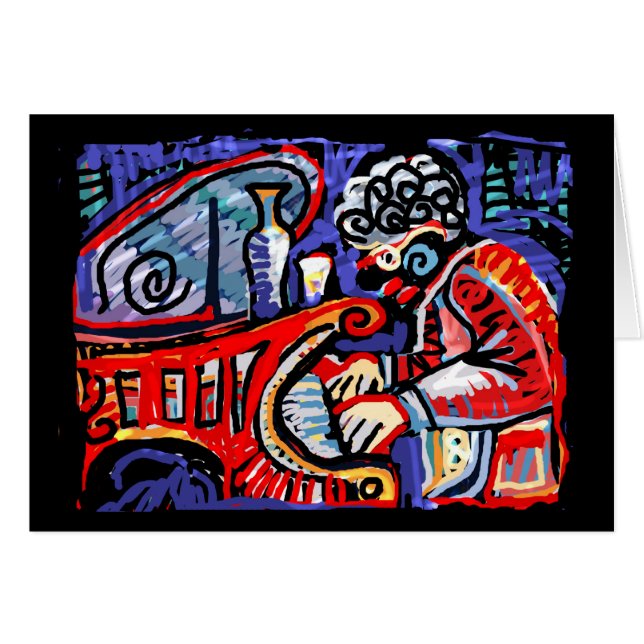 Cartão ** Jazz colorido ** (Frente Horizontal)