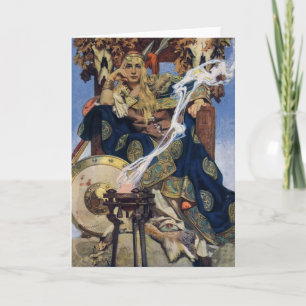 Cartão JC Leyendecker Rainha Maeve Guerreira Celta