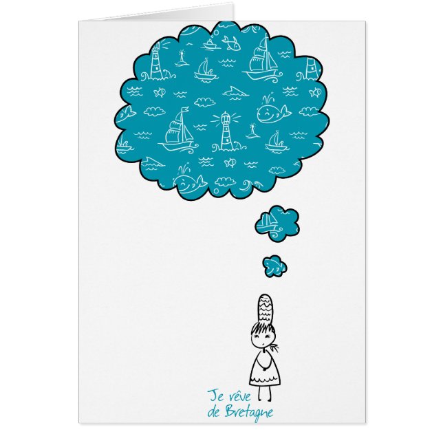 Cartão Je reve de Bretagne (Frente)