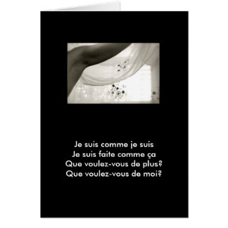 Cartão Je Suis Comme Je Suis