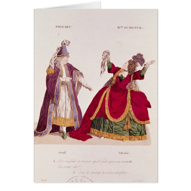 Cartão Jean-Baptiste Brizard no papel de Joad (Frente)