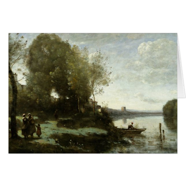 Cartão Jean-Baptiste-Camille Corot - Rio Distante (Frente Horizontal)