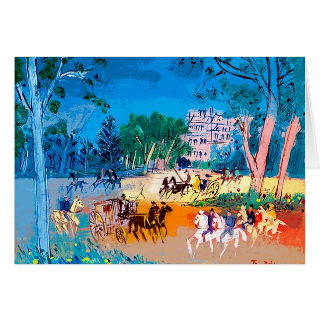 Cartão Jean Dufy Bois de Boulogne (Frente Horizontal)