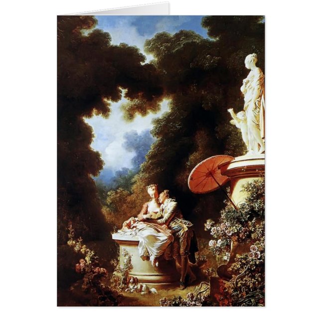 Cartão Jean-Honore Fragonard - A Confissão do Amor (Frente)
