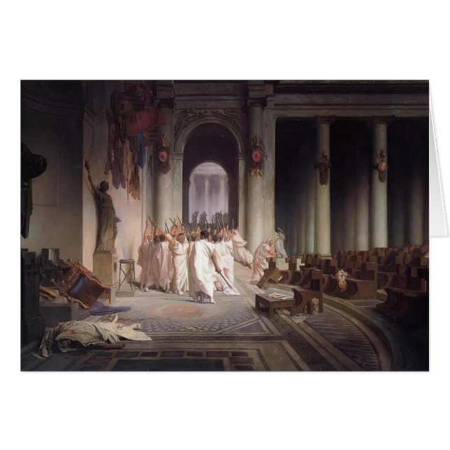 Cartão Jean-Leon Gerome- a morte de Caesar (Frente Horizontal)