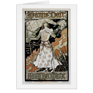 Cartão Jeanne d'Arc ~ Sarah Bernhardt