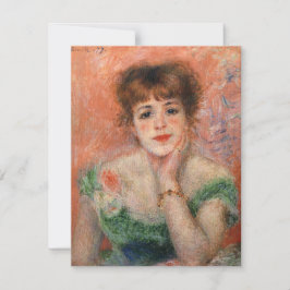 Cartão Jeanne Samary em um Vestido Baixo Pescoço (por Ren