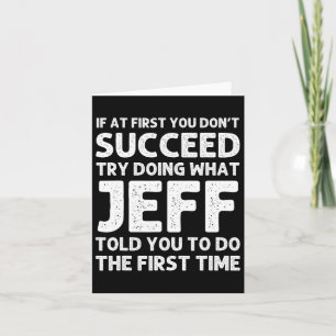 Cartão Jeff Gift Name Personalizado Birthday Engraçado Ch