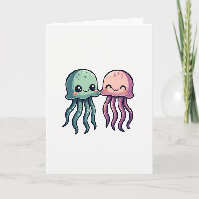 Cartão Jellyfish Friends Happy Card (Frente)