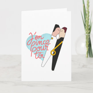 Cartão J'en pince pour toi