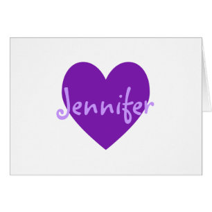 Cartão Jennifer no roxo