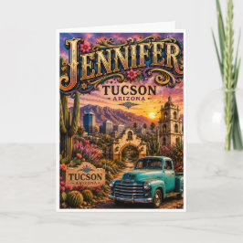 Cartão Jennifer Tucson Arizona Personalizado Sudoeste