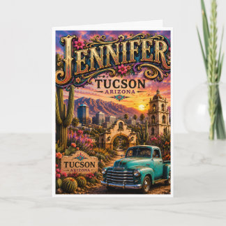 Cartão Jennifer Tucson Arizona Personalizado Sudoeste