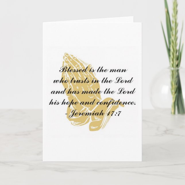 Cartão Jeremiah 17:7 Greeting Card (Frente)