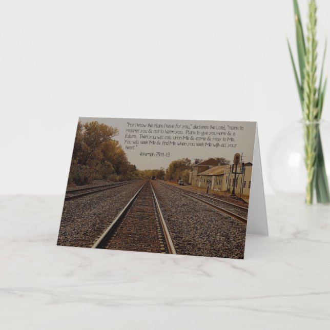 Cartão Jeremiah 29:11.  5x7 Card (Frente)