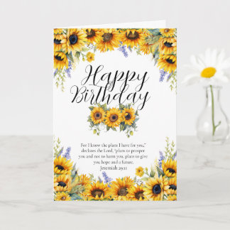 Cartão Jeremiah 29:11 Birthday Card