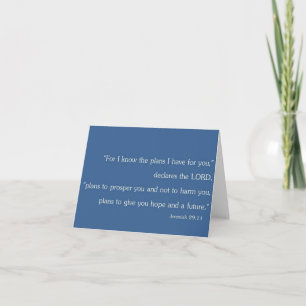 Cartão Jeremiah 29:11 Blank Christian Inspiration Card