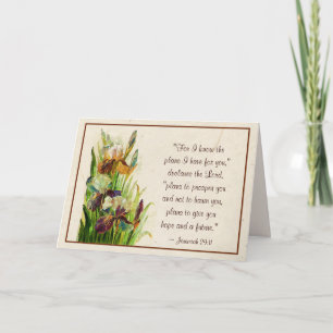 Cartão Jeremiah 29:11 Eu sei os planos que tenho para voc