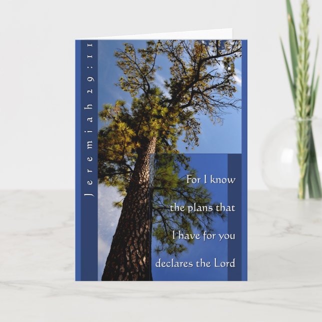 Cartão Jeremiah 29:11 Greeting Card (Frente)