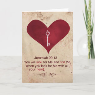 Cartão Jeremiah 29:13 Greeting Card