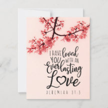 Jeremias 31:3 Eu Amei Você Versículo Bíblico Flat