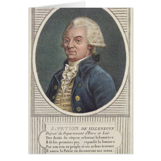 Cartão Jerome Petion de Villeneuve (Frente)