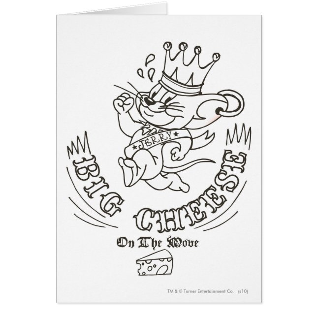 Cartão Jerry Big Cheese Na Lua 1 (Frente)