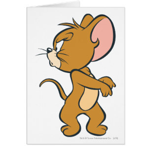 Cartão Jerry que olha irritado para trás