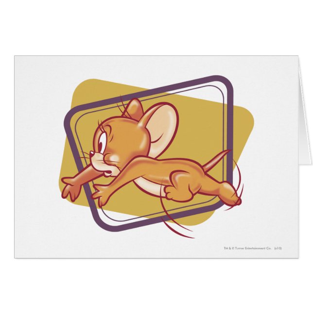 Cartão Jerry Running Assustado (Frente Horizontal)