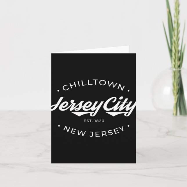 Cartão Jersey City New Jersey Chilltown - Black - Small - (Frente)