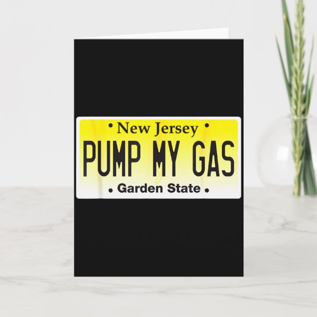 Cartão Jersey Girls Don't Pump Gas Pump My Gas Nj License (Frente)