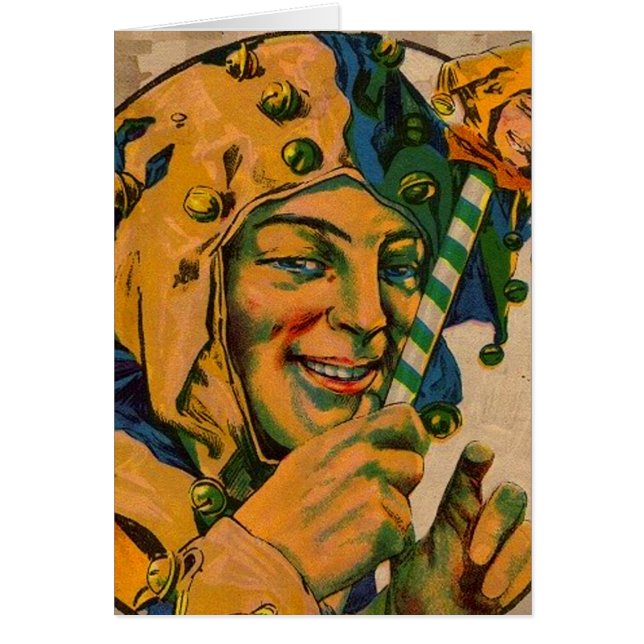 Cartão jester do 1920 (Frente)